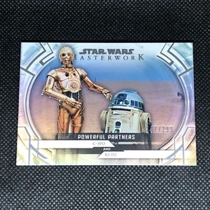 Topps Star Wars Card Masterwork Powerful Partners Rainbow Foil C-3PO / R2-D2 - Picture 1 of 3