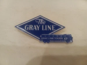 Vintage PlasticTHE GRAY LINE Pin - GRAY LINE TOURS - Bus Brooch - Picture 1 of 4