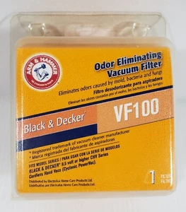 Black & Decker VF100 Arm & Hammer Odor Eliminating Vacuum Filter 62727 NEW - Picture 1 of 4