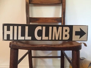 Hill Climb Sign Vintage Car Racing Wooden Signs Race Track Hilllclimb Prescott - Picture 1 of 6