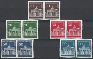Berlin West 1966 ** postfrisch MiNr. 286-290 Freimarken Brandenburger Tor Paar - Bild 1 von 1