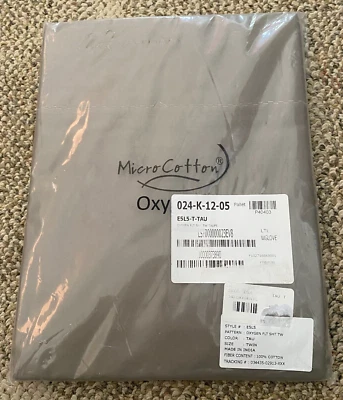 The Company Store Micro Cotton Oxygen Flat Sheet E5L5-T-TAU Taupe Size Twin - Image 1 of 3