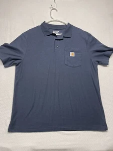 Polo bleu marine Carhartt - Photo 1/4
