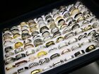 5-100pcs Mix Stainless Steel Rings Wholesale Lot Rings For Women Mens Jewelry