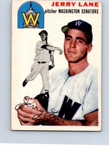 VINTAGE BASEBALL CARD TOPPS 1954 Jerry Lane washington senators  NO8