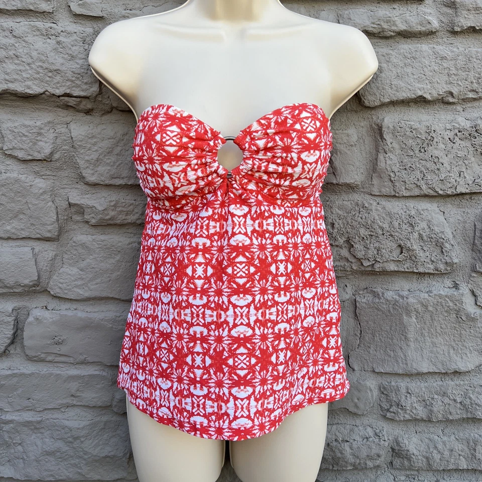 Converse One Star Orange Two Piece Swim Suit Bikini Set Strapless Ring Medium M - Image 1 of 4