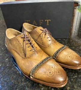 Taft Leather Brogue Chain Shoes Men’s EU 46 US 13-13.5 Made In Spain Read! - Picture 1 of 11