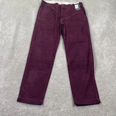 Levi's Mens Corduroy Pants 33x30 Burgundy Straight Leg Standard Fit Jeans NWT - Image 1 of 4