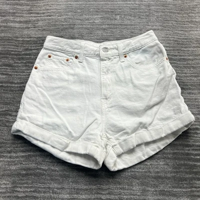 Levi's Jean Shorts Size 28 Womens A-Line Mom White Denim - Image 1 of 4