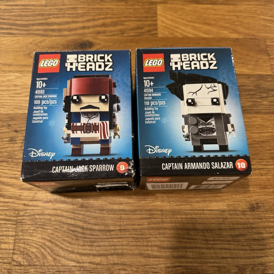 2 PIRATAS CARIBE - Lote Lego CABEZA DE LADRILLO - CAPITÁN GORRIÓN 41593 Salazar 41594 Foto 1 de 4