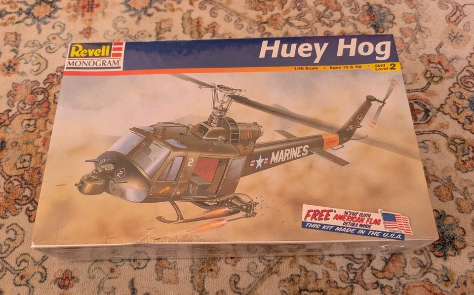 Huey Hog Helicopter 1:48 Scale Model Kit Revell Monogram 85-5201 Sealed - Image 1 of 1