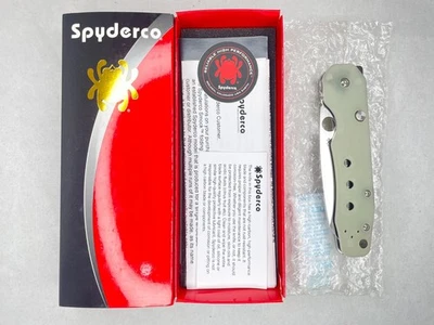RARE Spyderco Smock Jade G10 M4 Satin C240GM4P Discontinued Exclusive NEW - Image 1 of 4