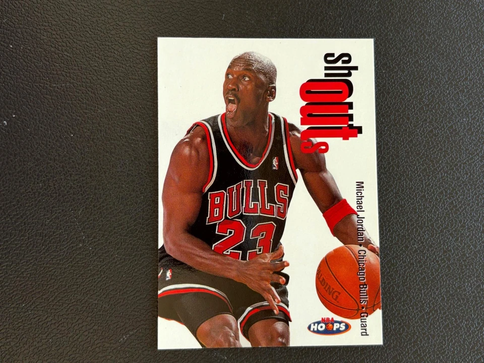 Michael Jordan 1998 NBA Hoops Shouts Insert Chicago Bulls #13 E24 - Image 1 of 1