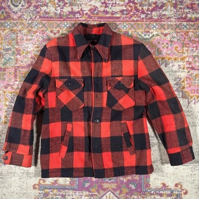VTG 70s John Blair Men’s Buffalo Plaid Hunting Mackinaw Jacket Size Medium - Image 1 of 4