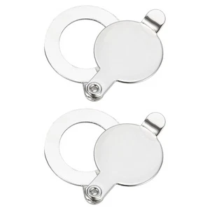 Couvercle de judas 9/16", couvercle de visionneuse de porte de confidentialité pour la sécurité, chrome brillant 2 pièces - Photo 1/6