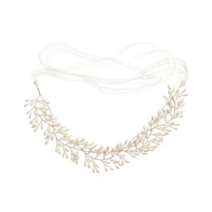 Stunning Double Layer Pearls Headpiece New Princesses Girl Headbands Hair Jewely - Picture 1 of 8