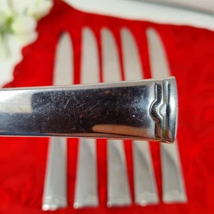 6X BK Wallace SERENITY 18/10 Stainless Flatware 9 3/4" Butter Dinner Knives - Picture 1 of 13