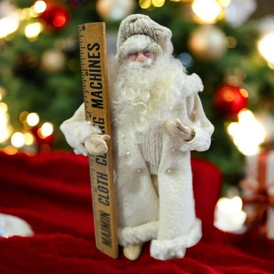 圣诞老人6英寸独一无二工匠1:12比例娃娃屋签名拇指纹艺术便士柯林斯  — 第 1/4 张图片