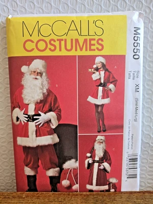 Sewing pattern McCalls  M5550 Santa & Mrs Clause costumes S_M_L NEW - Image 1 of 2