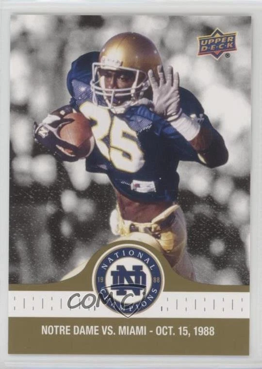 2017 Upper Deck Notre Dame 1988 Championship Gold Rocket Ismail #42 - Image 1 of 2