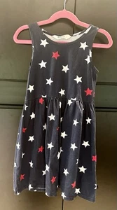 Girls Dress Size 6/6X Navy With White Stars - Picture 1 of 2