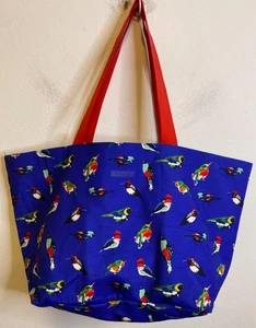 Bolso de Mano Familia VERA BRADLEY Mini Patrón Tody Birds Azul Rojo RETIRADO - Imagen 1 de 4