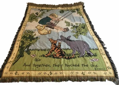 Manta de tapiz Goodwin Weavers clásica Pooh Christopher Robin Foto 1 de 4