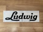 Ludwig 1950er/60er Vintage Style Trommel schwarz Vinyl Grafik/Logo/Aufkleber/Aufkleber