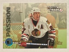 1995-96 JEREMY ROENICK SKYBOX E-MOTION COOL TRADE CARD #3 CHICAGO BLACKHAWKS
