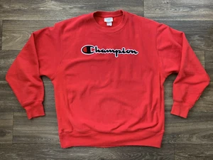 Reverse Weave Champion rot Herren Large Rundhalsausschnitt Sweatshirt bestickt große Schrift - Bild 1 von 9