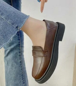 Scarpe college giapponesi studentessa donna Jk scarpe uniforme pelle pu retrò inglesi - Foto 1 di 13