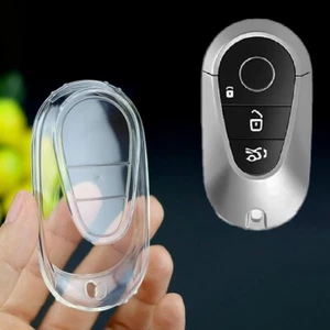 Fully Transparent Car Key Fob Cover Case For Benz C S GLC EQE Class W206 W223 - Picture 1 of 10