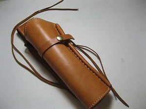 Western Holster - Long 8"  Barrel - Left Handed - Natural - Smooth - Leather - Picture 1 of 1