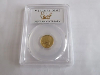 2016-W  Winged Liberty Head (Mercury Dime), Gold ,PCGS ,100th Anniversary , SP70 - Image 1 of 4