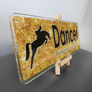 Gold design personalised Horse Name Plaque/ sign / pony name sign/ stable door - Picture 1 of 11