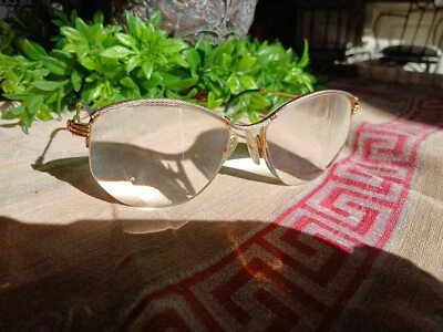 Vintage  FRED Eyeglasses France Twisted Silver Rope and Gold Detail - Image 1 of 4