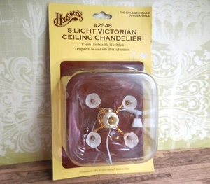 HOUSEWORKS 5 LIGHT VICTORIAN CEILING CHANDELIER ~ 12 VOLT - Picture 1 of 2