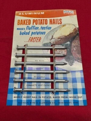Uñas de patata al horno de aluminio Nichols (paquete de 6) ¡De colección! Foto 1 de 4