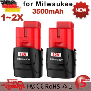 1~2X Akku Für Milwaukee M12 B2 Akku 12V 3.5 4932430064 48-11-2430 2411 - Bild 1 von 8