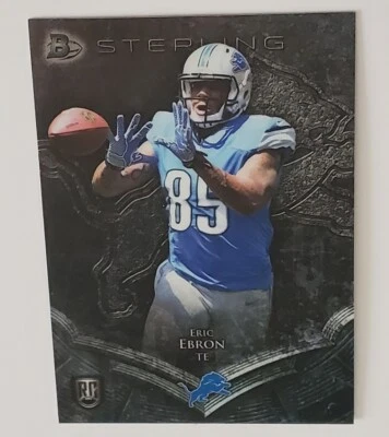 ERIC EBRON 2014 Bowman Sterling Rookie Card #17 RC Detroit Lions - Image 1 of 4