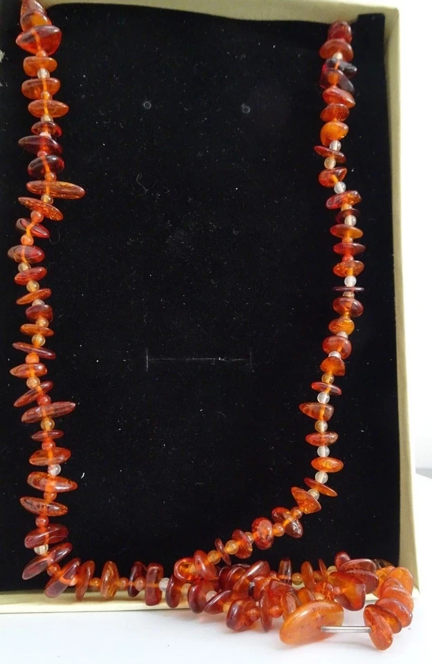 Collana in ambra baltica e argento - Immagine 1 di 4