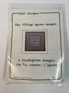 JBW Designs The Village Square SamplerCross Stitch Chart With Thread And Canvas - Picture 1 of 3
