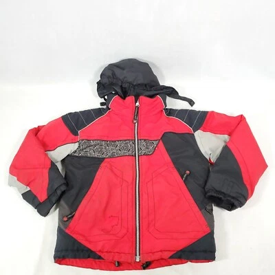 Chaqueta Obermeyer i-Grow Niños Talla 8 Extreme Explorer Roja Negra Con Capucha Invierno Foto 1 de 4