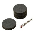 25Pcs 32Mm Resin Cutting Discs / Grinding Wheel + 1Pc Shank Fit For Rotary Tools