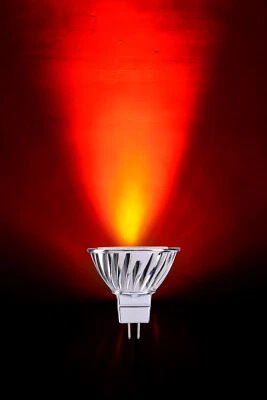 LED COLOR MR16  LANDSCAPE 5W (GU5.3) 12V SPOT LIGHT RED (DEEP RICH COLORED)BULB  - Image 1 of 4