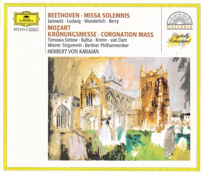 Herbert von Karajan, BP - Beethoven: Missa Solemnis, Mozart: Krönungsmesse  2-CD - Bild 1 von 3
