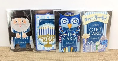Juego de 4 tarjeteros de regalo Hanukkah Janucá con sobres Foto 1 de 4