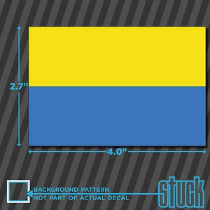 Ukrainian Flag - 4" x 2.7" - vinyl decal sticker self adhesive Ukraine - Picture 1 of 1