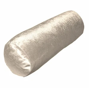 mo136g Pale Taupe Shimmer Velvet Bolster Cover Neck Roll Yoga Case Custom Size - Picture 1 of 6