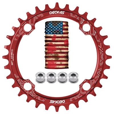 DECKAS 104BCD Narrow Wide 1X Chainring 32-52T Round/Oval CNC Black for 7-12S MTB - Image 1 of 4